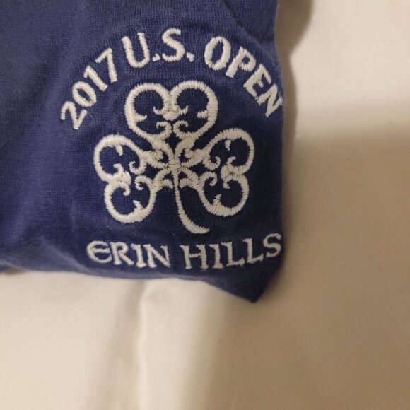 Peter Millar 2017 U.S. Open Erin Hills Polo Shirt Medium Blue 100% Cotton Golf A - Picture 4 of 4